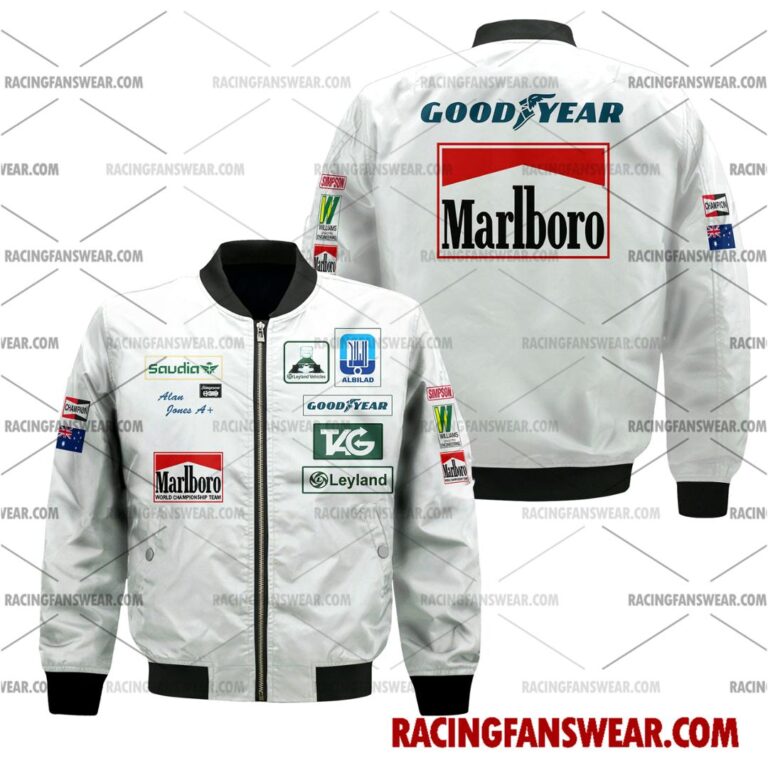 Formula One store - Loyal fans of Alan Jones's Bomber Jacket,Unisex Thick Coat,Unisex Sleeveless Hoodie,Unisex Hooded T-Shirt,Kid Sleeveless Hoodie,Kid Hooded T-Shirts,Kid Thick Coat:vintage formula one racing suit,uniform,apparel,shirts,merch,hoodie,jackets,shorts,sweatshirt,outfits,clothes