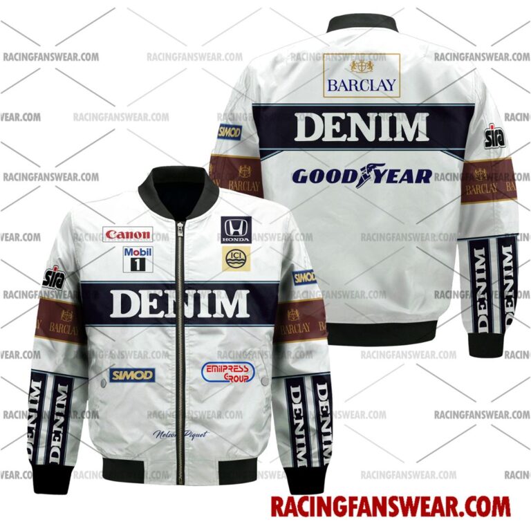 Formula One store - Loyal fans of Nelson Piquet's Bomber Jacket,Unisex Thick Coat,Unisex Sleeveless Hoodie,Unisex Hooded T-Shirt,Kid Sleeveless Hoodie,Kid Hooded T-Shirts,Kid Thick Coat:vintage formula one racing suit,uniform,apparel,shirts,merch,hoodie,jackets,shorts,sweatshirt,outfits,clothes