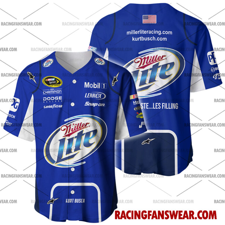 Kurt Busch Nascar Racing 2009 Team Penske Miller Lite Uniform Apparel ...