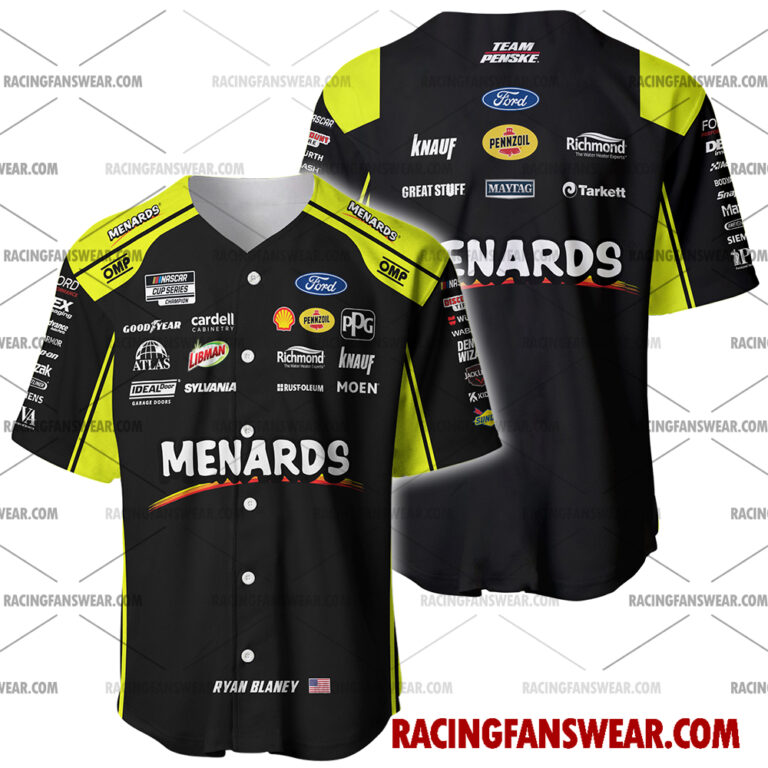 Ryan Blaney Nascar Racing 2024 Team Penske Menards Uniform Apparel ...