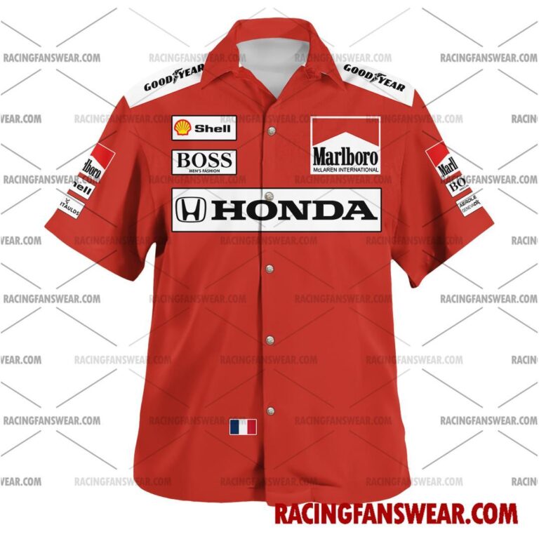 Formula One store - Loyal fans of Alain Prost's Unisex Hawaiian Shirt,Unisex Polo Shirt,Kid Hawaiian Shirt,Kid Polo Shirt:vintage formula one racing suit,uniform,apparel,shirts,merch,hoodie,jackets,shorts,sweatshirt,outfits,clothes