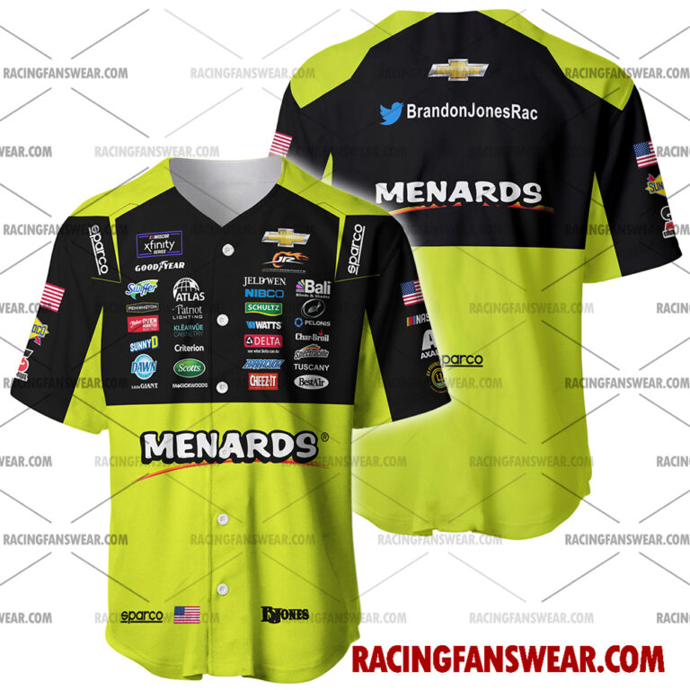 Brandon Jones Nascar Racing 2024 JR Motorsports Menards Uniform Apparel ...