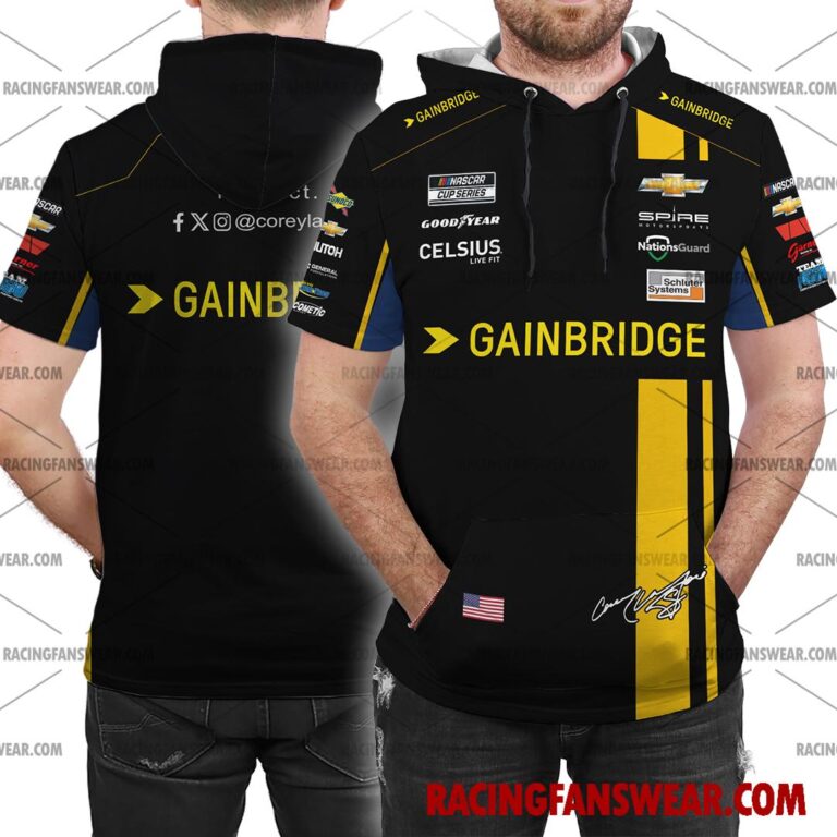 Nascar store - Loyal fans of Corey Lajoie's Bomber Jacket,Unisex Thick Coat,Unisex Sleeveless Hoodie,Unisex Hooded T-Shirt,Kid Sleeveless Hoodie,Kid Hooded T-Shirts,Kid Thick Coat:vintage nascar racing suit,uniform,apparel,shirts,merch,hoodie,jackets,shorts,sweatshirt,outfits,clothes