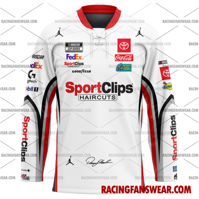 Nascar store - Loyal fans of Denny Hamlin's Men's Baseball Jersey,Women's Baseball Jersey,Kid's Baseball Jersey,Men's Hockey Jerseys,WoMen's Hockey Jerseys,Youth's Hockey Jerseys:vintage nascar racing suit,uniform,apparel,shirts,merch,hoodie,jackets,shorts,sweatshirt,outfits,clothes