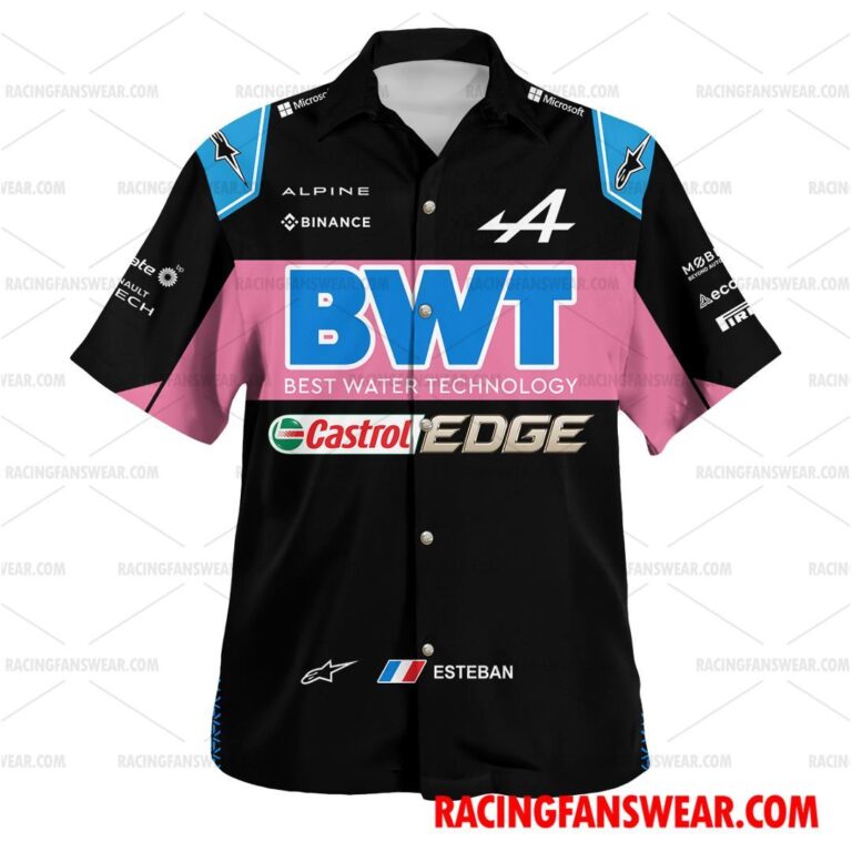 Formula One store - Loyal fans of Esteban Ocon's Unisex Hawaiian Shirt,Unisex Polo Shirt,Kid Hawaiian Shirt,Kid Polo Shirt:vintage formula one racing suit,uniform,apparel,shirts,merch,hoodie,jackets,shorts,sweatshirt,outfits,clothes