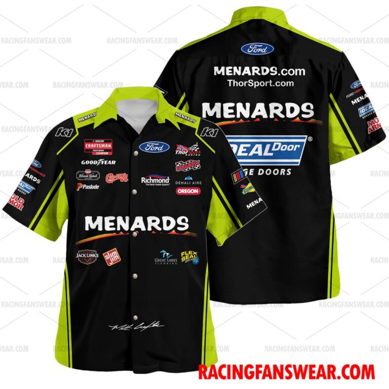 Matt Crafton Nascar 2023 Racing Uniform Apparel Clothes Hawaiian Polo ...