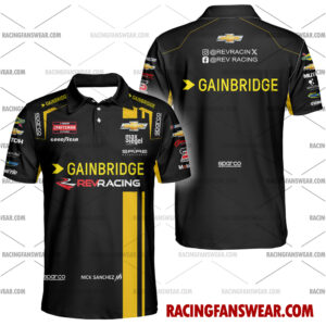 Nick Sanchez Nascar Racing 2024 Rev Racing Gainbridge Uniform Apparel Clothes Hawaiian Polo Shirts 3 Nascar store - Loyal fans of Nick Sanchez's Unisex Hawaiian Shirt,Unisex Polo Shirt,Kid Hawaiian Shirt,Kid Polo Shirt:vintage nascar racing suit,uniform,apparel,shirts,merch,hoodie,jackets,shorts,sweatshirt,outfits,clothes