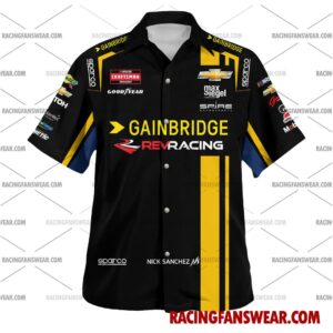 Nick Sanchez Nascar Racing 2024 Rev Racing Gainbridge Uniform Apparel Clothes Hawaiian Polo Shirts 1 Nascar store - Loyal fans of Nick Sanchez's Unisex Hawaiian Shirt,Unisex Polo Shirt,Kid Hawaiian Shirt,Kid Polo Shirt:vintage nascar racing suit,uniform,apparel,shirts,merch,hoodie,jackets,shorts,sweatshirt,outfits,clothes