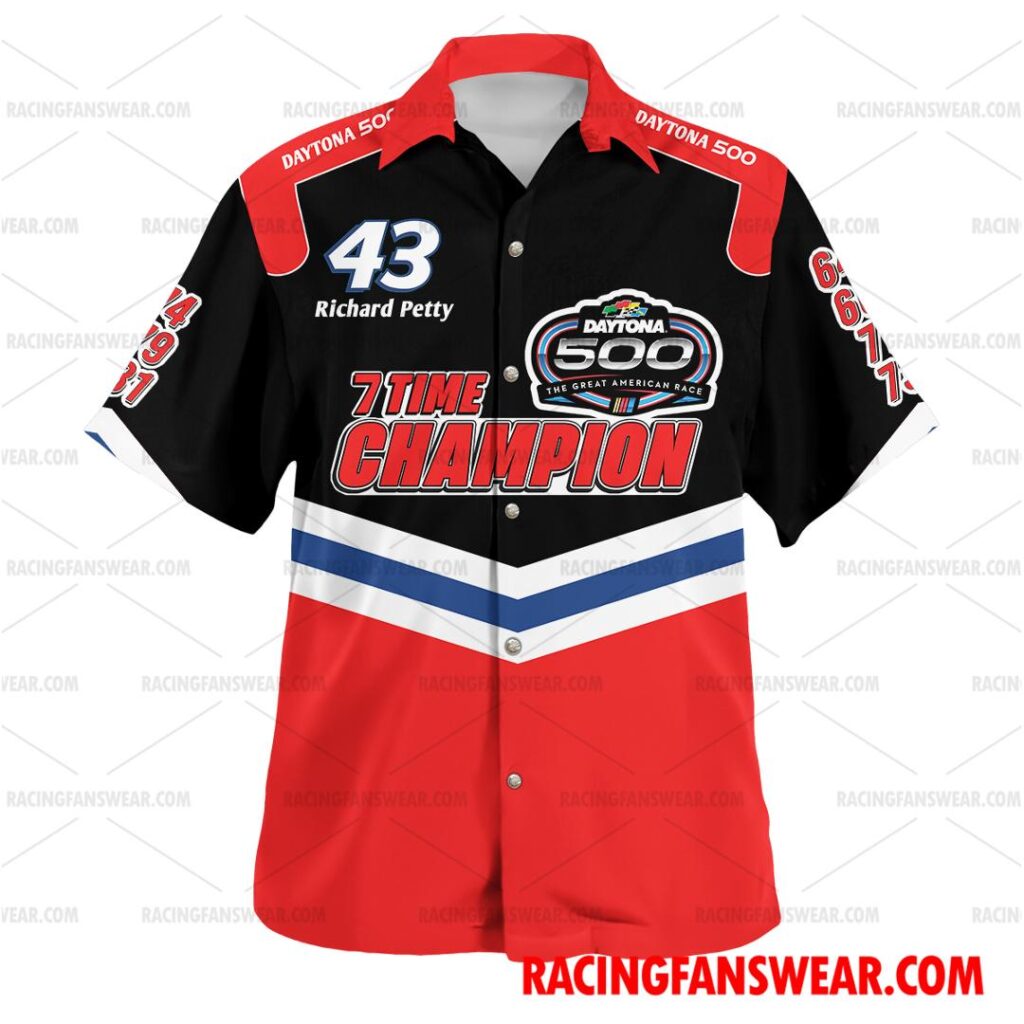 Richard Petty Win Nascar Racing Uniform Apparel Clothes Hawaiian Polo ...