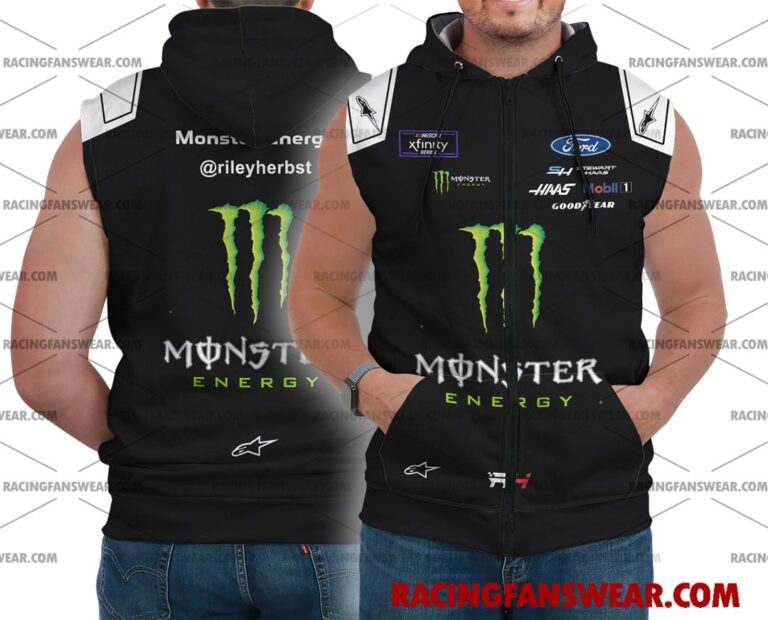 Nascar store - Loyal fans of Riley Herbst's Bomber Jacket,Unisex Thick Coat,Unisex Sleeveless Hoodie,Unisex Hooded T-Shirt,Kid Sleeveless Hoodie,Kid Hooded T-Shirts,Kid Thick Coat:vintage nascar racing suit,uniform,apparel,shirts,merch,hoodie,jackets,shorts,sweatshirt,outfits,clothes