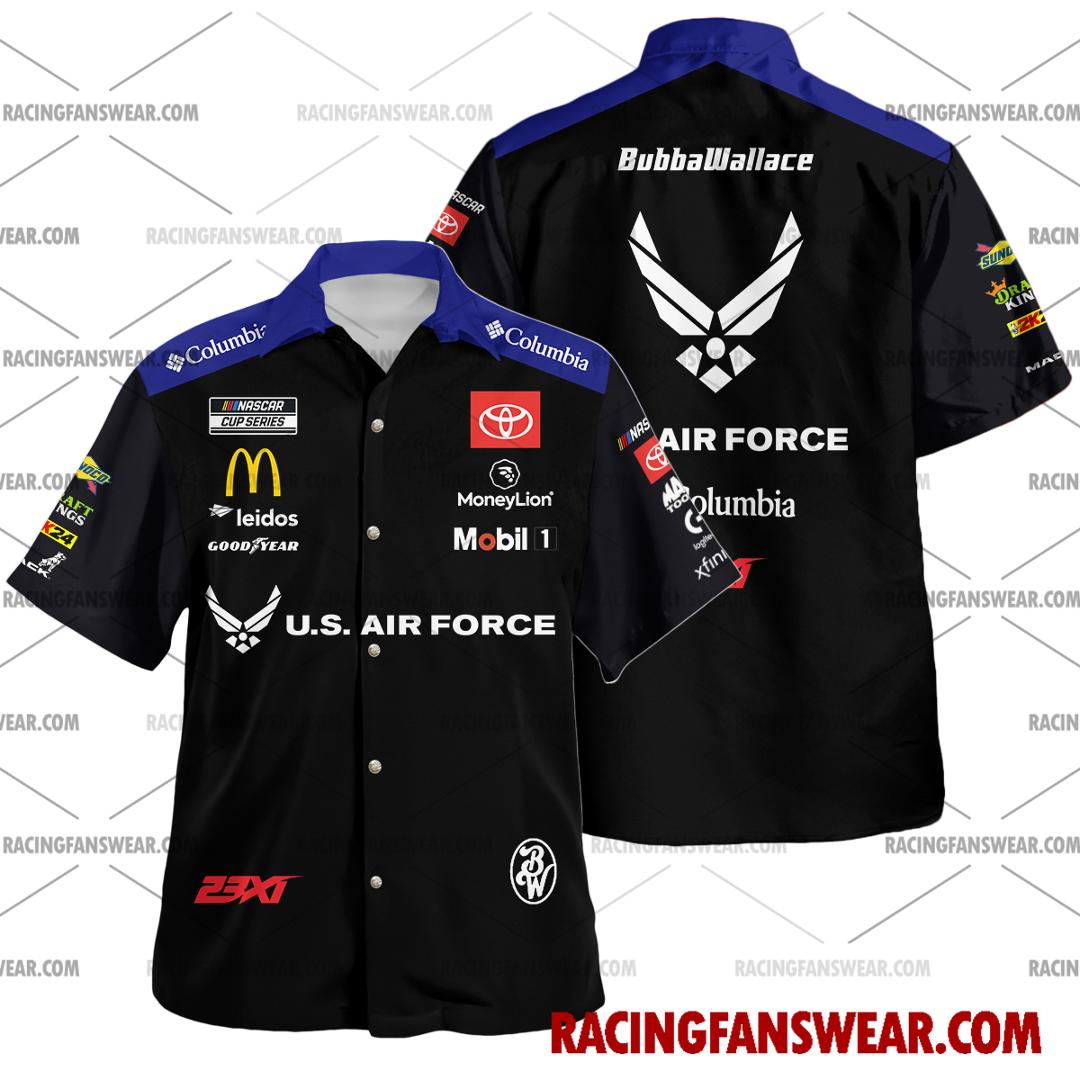 Bubba Wallace Nascar Racing 2024 Uniform Apparel Clothes Hawaiian Polo ...