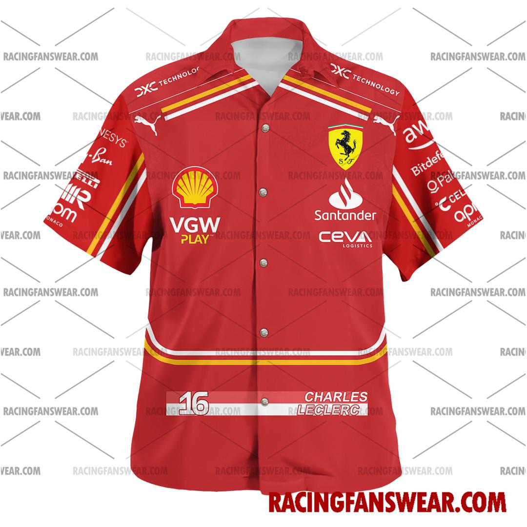 Charles Leclerc Formula One Racing 2024 Uniform Apparel Clothes ...