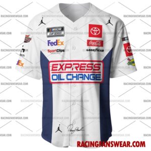 Denny Hamlin Nascar Racing 2024 23XI Racing Express Oil Change Uniform Apparel Clothes Baseball Jersey Hockey Jersey 1 Nascar store - Loyal fans of Denny Hamlin's Men's Baseball Jersey,Women's Baseball Jersey,Kid's Baseball Jersey,Men's Hockey Jerseys,WoMen's Hockey Jerseys,Youth's Hockey Jerseys:vintage nascar racing suit,uniform,apparel,shirts,merch,hoodie,jackets,shorts,sweatshirt,outfits,clothes
