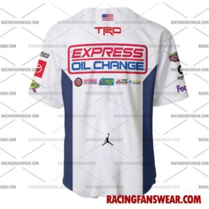 Denny Hamlin Nascar Racing 2024 23XI Racing Express Oil Change Uniform Apparel Clothes Baseball Jersey Hockey Jersey 2 Nascar store - Loyal fans of Denny Hamlin's Men's Baseball Jersey,Women's Baseball Jersey,Kid's Baseball Jersey,Men's Hockey Jerseys,WoMen's Hockey Jerseys,Youth's Hockey Jerseys:vintage nascar racing suit,uniform,apparel,shirts,merch,hoodie,jackets,shorts,sweatshirt,outfits,clothes