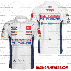 Denny Hamlin Nascar Racing 2024 23XI Racing Express Oil Change Uniform Apparel Clothes Hawaiian Polo Shirts 3 Nascar store - Loyal fans of Denny Hamlin's Unisex Hawaiian Shirt,Unisex Polo Shirt,Kid Hawaiian Shirt,Kid Polo Shirt:vintage nascar racing suit,uniform,apparel,shirts,merch,hoodie,jackets,shorts,sweatshirt,outfits,clothes