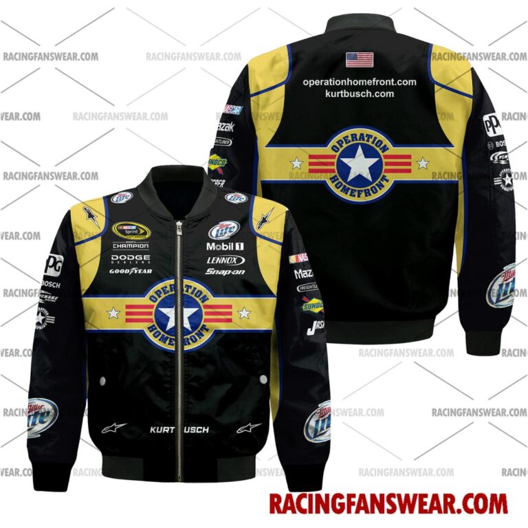 Nascar store - Loyal fans of Kurt Busch's Bomber Jacket,Unisex Thick Coat,Unisex Sleeveless Hoodie,Unisex Hooded T-Shirt,Kid Sleeveless Hoodie,Kid Hooded T-Shirts,Kid Thick Coat:vintage nascar racing suit,uniform,apparel,shirts,merch,hoodie,jackets,shorts,sweatshirt,outfits,clothes