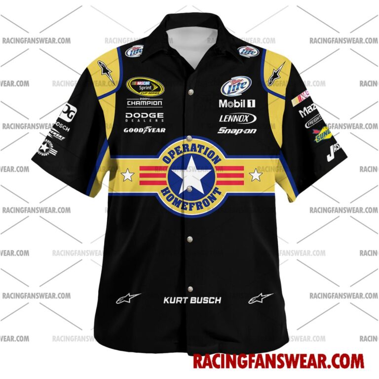 Nascar store - Loyal fans of Kurt Busch's Unisex Hawaiian Shirt,Unisex Polo Shirt,Kid Hawaiian Shirt,Kid Polo Shirt:vintage nascar racing suit,uniform,apparel,shirts,merch,hoodie,jackets,shorts,sweatshirt,outfits,clothes