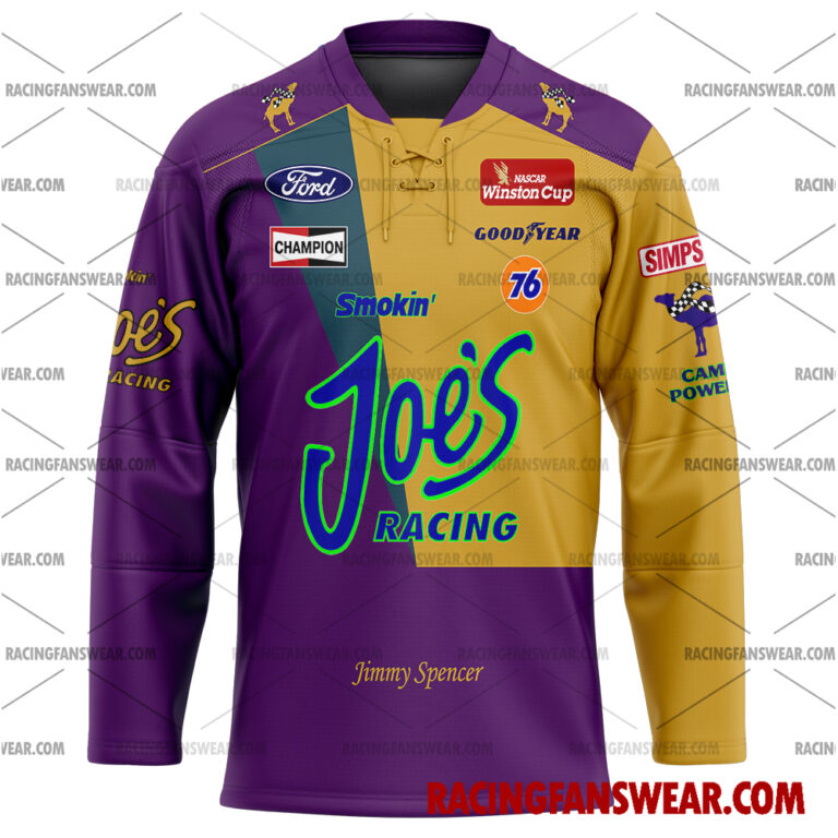 Nascar store - Loyal fans of Jimmy Spencer's Men's Baseball Jersey,Women's Baseball Jersey,Kid's Baseball Jersey,Men's Hockey Jerseys,WoMen's Hockey Jerseys,Youth's Hockey Jerseys:vintage nascar racing suit,uniform,apparel,shirts,merch,hoodie,jackets,shorts,sweatshirt,outfits,clothes