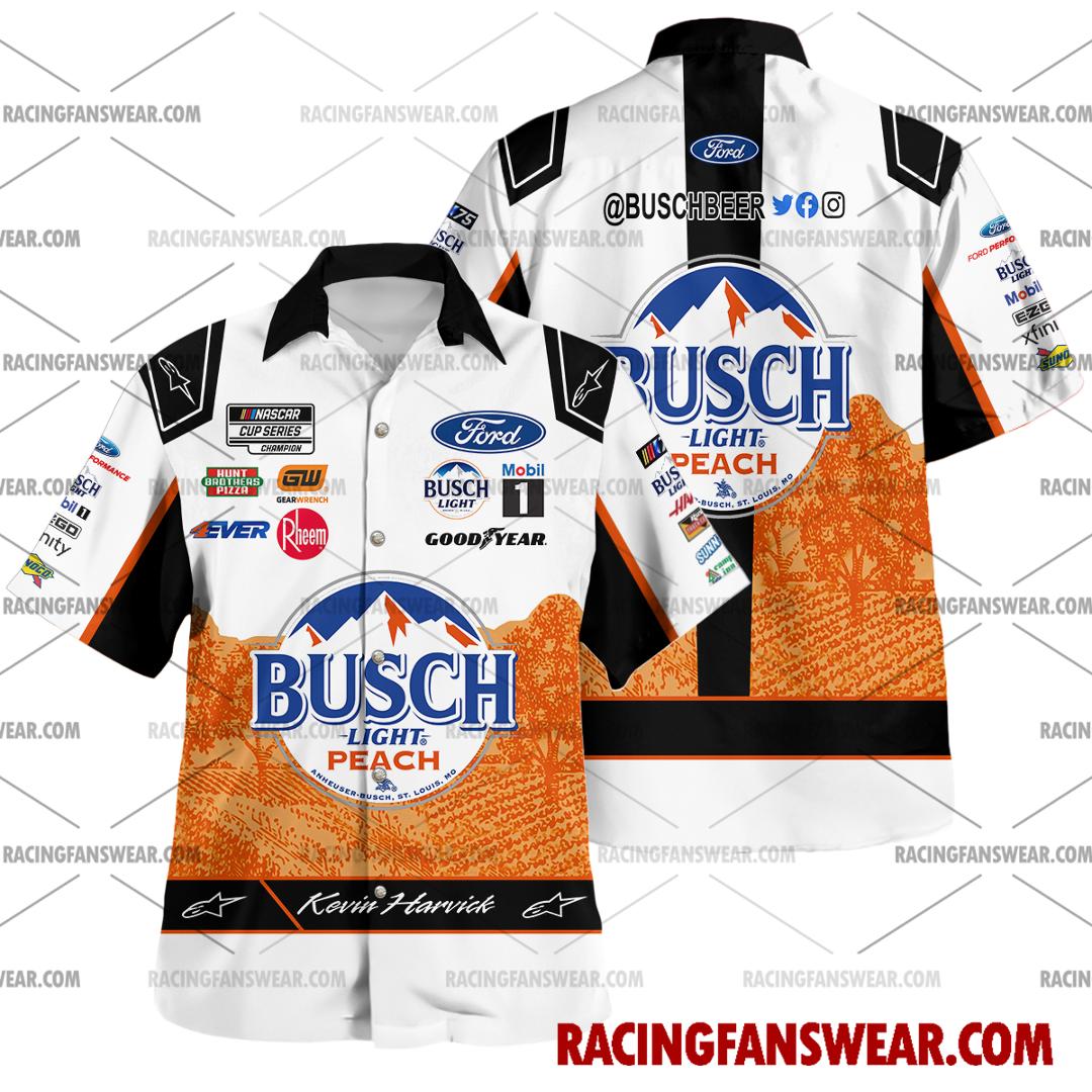 Kevin Harvick Nascar Racing 2023 Uniform Apparel Clothes Hawaiian Polo ...