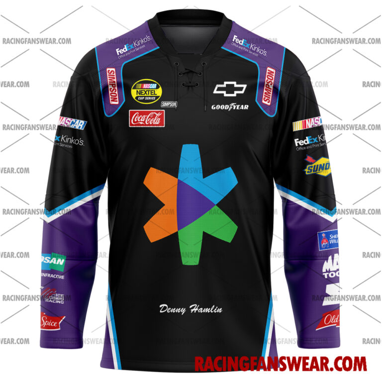 Nascar store - Loyal fans of Denny Hamlin's Men's Baseball Jersey,Women's Baseball Jersey,Kid's Baseball Jersey,Men's Hockey Jerseys,WoMen's Hockey Jerseys,Youth's Hockey Jerseys:vintage nascar racing suit,uniform,apparel,shirts,merch,merchandise,jersey,hoodie,jackets,shorts,sweatshirt,outfits,clothes