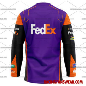 Denny Hamlin Nascar Racing Uniform Apparel Clothes Baseball Jersey Hockey Jersey 4 Nascar store - Loyal fans of Denny Hamlin's Men's Baseball Jersey,Women's Baseball Jersey,Kid's Baseball Jersey,Men's Hockey Jerseys,WoMen's Hockey Jerseys,Youth's Hockey Jerseys:vintage nascar racing suit,uniform,apparel,shirts,merch,merchandise,jersey,hoodie,jackets,shorts,sweatshirt,outfits,clothes