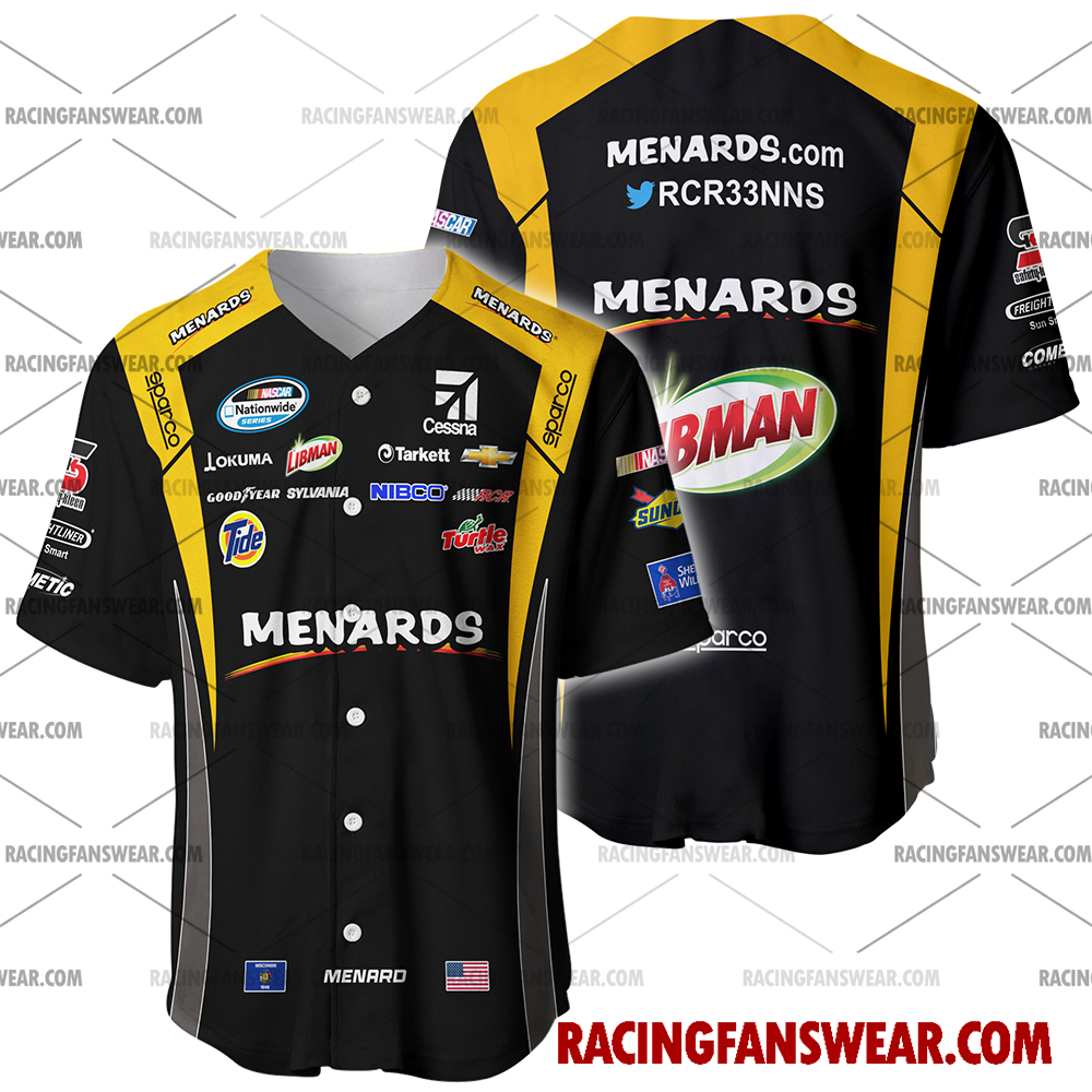 Paul Menard Nascar Racing 2014 Uniform Apparel Clothes Baseball Jersey ...