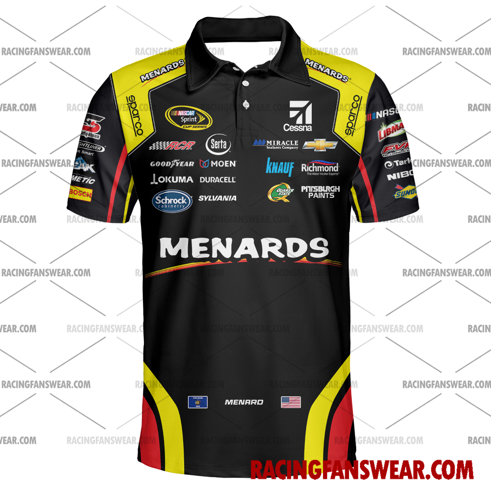 Paul Menard Nascar Racing 2015 Uniform Apparel Clothes Hawaiian Polo ...