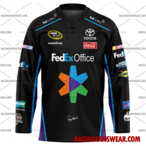 Denny Hamlin Nascar Racing 2010 Uniform Apparel Clothes Baseball Jersey Hockey Jersey 3 Nascar store - Loyal fans of Denny Hamlin's Men's Baseball Jersey,Women's Baseball Jersey,Kid's Baseball Jersey,Men's Hockey Jerseys,WoMen's Hockey Jerseys,Youth's Hockey Jerseys:vintage nascar racing suit,uniform,apparel,shirts,merch,merchandise,jersey,hoodie,jackets,shorts,sweatshirt,outfits,clothes