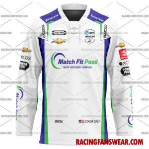 Conor Daly IndyCar Racing 2021 Uniform Apparel Clothes Baseball Jersey Hockey Jersey 3 IndyCar store - Loyal fans of Conor Daly's Men's Baseball Jersey,Women's Baseball Jersey,Kid's Baseball Jersey,Men's Hockey Jerseys,WoMen's Hockey Jerseys,Youth's Hockey Jerseys:Vintage indycar racing suit,uniform,apparel,shirts,merch,merchandise,jersey,hoodie,jackets,shorts,sweatshirt,outfits,clothes