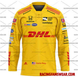 Ryan Hunter-Reay IndyCar Racing 2018 Uniform Apparel Clothes Baseball Jersey Hockey Jersey 3 IndyCar store - Loyal fans of Ryan Hunter-Reay's Men's Baseball Jersey,Women's Baseball Jersey,Kid's Baseball Jersey,Men's Hockey Jerseys,WoMen's Hockey Jerseys,Youth's Hockey Jerseys:Vintage indycar racing suit,uniform,apparel,shirts,merch,merchandise,jersey,hoodie,jackets,shorts,sweatshirt,outfits,clothes