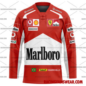 Rubens Barrichello Formula One Racing 2005 Uniform Apparel Clothes Baseball Jersey Hockey Jersey 3 Formula One store - Loyal fans of Rubens Barrichello's Men's Baseball Jersey,Women's Baseball Jersey,Kid's Baseball Jersey,Men's Hockey Jerseys,WoMen's Hockey Jerseys,Youth's Hockey Jerseys:vintage formula one racing suit,uniform,apparel,shirts,merch,merchandise,jersey,hoodie,jackets,shorts,sweatshirt,outfits,clothes