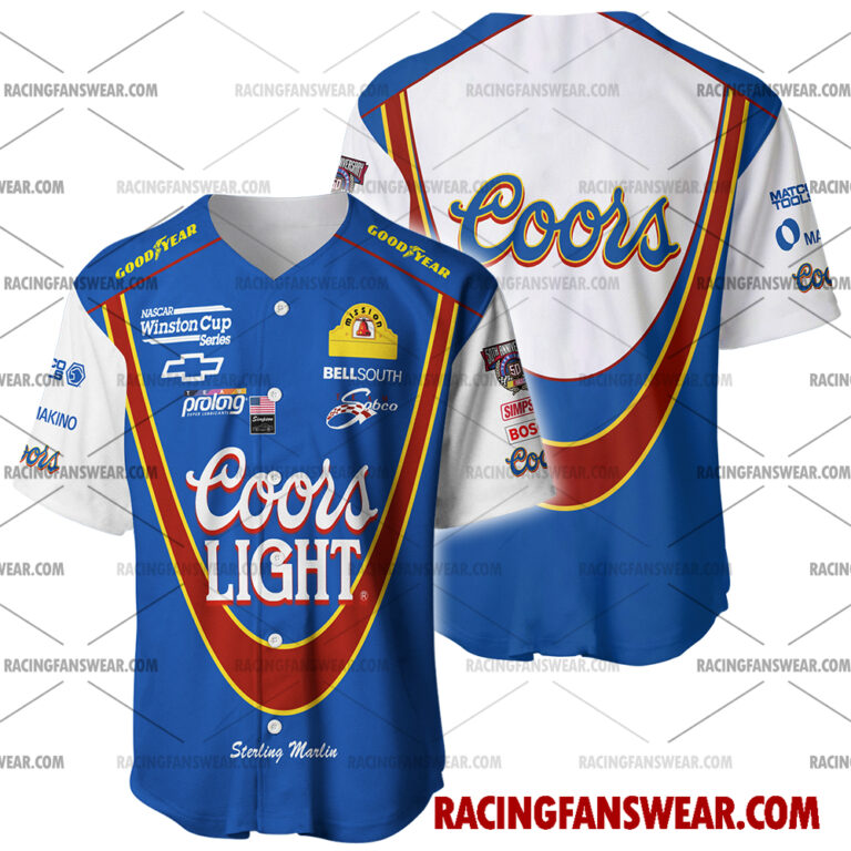 Nascar store - Loyal fans of Sterling Marlin's Men's Baseball Jersey,Women's Baseball Jersey,Kid's Baseball Jersey,Men's Hockey Jerseys,WoMen's Hockey Jerseys,Youth's Hockey Jerseys:vintage nascar racing suit,uniform,apparel,shirts,merch,merchandise,jersey,hoodie,jackets,shorts,sweatshirt,outfits,clothes