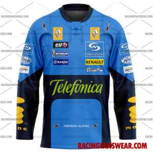 Fernando Alonso Formula One Racing 2004 Uniform Apparel Clothes Baseball Jersey Hockey Jersey 3 Formula One store - Loyal fans of Fernando Alonso's Men's Baseball Jersey,Women's Baseball Jersey,Kid's Baseball Jersey,Men's Hockey Jerseys,WoMen's Hockey Jerseys,Youth's Hockey Jerseys:vintage formula one racing suit,uniform,apparel,shirts,merch,merchandise,jersey,hoodie,jackets,shorts,sweatshirt,outfits,clothes