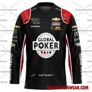 Kurt Busch Nascar Racing 2019 Uniform Apparel Clothes Baseball Jersey Hockey Jersey 3 Nascar store - Loyal fans of Kurt Busch's Men's Baseball Jersey,Women's Baseball Jersey,Kid's Baseball Jersey,Men's Hockey Jerseys,WoMen's Hockey Jerseys,Youth's Hockey Jerseys:vintage nascar racing suit,uniform,apparel,shirts,merch,merchandise,jersey,hoodie,jackets,shorts,sweatshirt,outfits,clothes