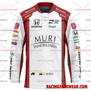Carlos Munoz IndyCar Racing 2016 Uniform Apparel Clothes Baseball Jersey Hockey Jersey 3 IndyCar store - Loyal fans of Carlos Munoz's Men's Baseball Jersey,Women's Baseball Jersey,Kid's Baseball Jersey,Men's Hockey Jerseys,WoMen's Hockey Jerseys,Youth's Hockey Jerseys:Vintage indycar racing suit,uniform,apparel,shirts,merch,merchandise,jersey,hoodie,jackets,shorts,sweatshirt,outfits,clothes
