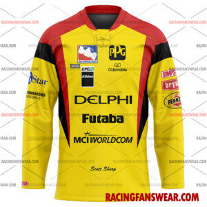 IndyCar store - Loyal fans of Scott Sharp's Men's Baseball Jersey,Women's Baseball Jersey,Kid's Baseball Jersey,Men's Hockey Jerseys,WoMen's Hockey Jerseys,Youth's Hockey Jerseys:Vintage indycar racing suit,uniform,apparel,shirts,merch,merchandise,jersey,hoodie,jackets,shorts,sweatshirt,outfits,clothes