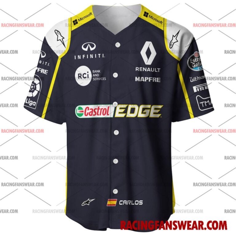 Formula One store - Loyal fans of Carlos Sainz's Men's Baseball Jersey,Women's Baseball Jersey,Kid's Baseball Jersey,Men's Hockey Jerseys,WoMen's Hockey Jerseys,Youth's Hockey Jerseys:vintage formula one racing suit,uniform,apparel,shirts,merch,merchandise,jersey,hoodie,jackets,shorts,sweatshirt,outfits,clothes