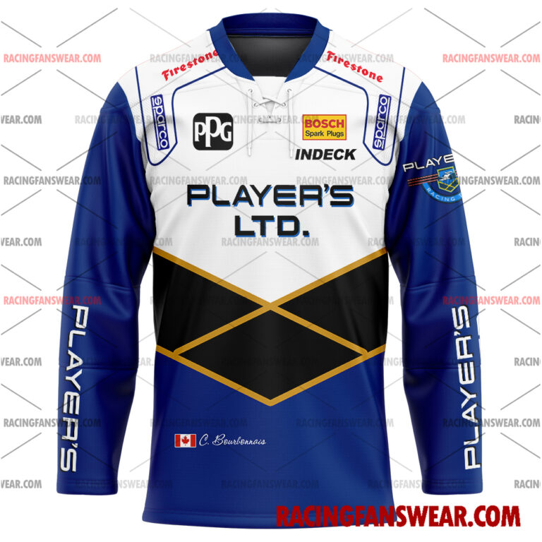 IndyCar store - Loyal fans of Claude Bourbonnais's Men's Baseball Jersey,Women's Baseball Jersey,Kid's Baseball Jersey,Men's Hockey Jerseys,WoMen's Hockey Jerseys,Youth's Hockey Jerseys:Vintage indycar racing suit,uniform,apparel,shirts,merch,merchandise,jersey,hoodie,jackets,shorts,sweatshirt,outfits,clothes