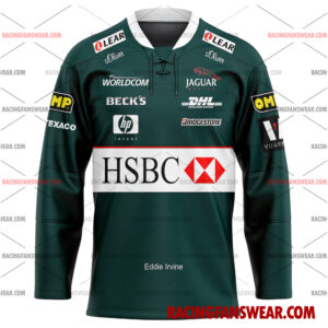 Eddie Irvine Formula One Racing 2001 Uniform Apparel Clothes Baseball Jersey Hockey Jersey 3 Formula One store - Loyal fans of Eddie Irvine's Men's Baseball Jersey,Women's Baseball Jersey,Kid's Baseball Jersey,Men's Hockey Jerseys,WoMen's Hockey Jerseys,Youth's Hockey Jerseys:vintage formula one racing suit,uniform,apparel,shirts,merch,merchandise,jersey,hoodie,jackets,shorts,sweatshirt,outfits,clothes