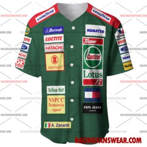 Alex Zanardi Formula One Racing 1993 Uniform Apparel Clothes Baseball Jersey Hockey Jersey 1 Formula One store - Loyal fans of Alex Zanardi's Men's Baseball Jersey,Women's Baseball Jersey,Kid's Baseball Jersey,Men's Hockey Jerseys,WoMen's Hockey Jerseys,Youth's Hockey Jerseys:vintage formula one racing suit,uniform,apparel,shirts,merch,merchandise,jersey,hoodie,jackets,shorts,sweatshirt,outfits,clothes