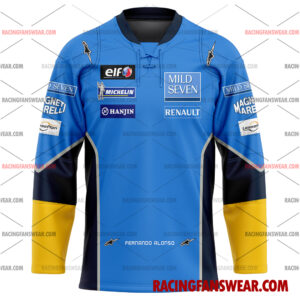 Fernando Alonso Formula One Racing 2003 Uniform Apparel Clothes Baseball Jersey Hockey Jersey 3 Formula One store - Loyal fans of Fernando Alonso's Men's Baseball Jersey,Women's Baseball Jersey,Kid's Baseball Jersey,Men's Hockey Jerseys,WoMen's Hockey Jerseys,Youth's Hockey Jerseys:vintage formula one racing suit,uniform,apparel,shirts,merch,merchandise,jersey,hoodie,jackets,shorts,sweatshirt,outfits,clothes