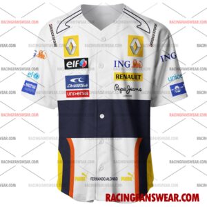 Fernando Alonso Formula One Racing 2008 Uniform Apparel Clothes Baseball Jersey Hockey Jersey 1 Formula One store - Loyal fans of Fernando Alonso's Men's Baseball Jersey,Women's Baseball Jersey,Kid's Baseball Jersey,Men's Hockey Jerseys,WoMen's Hockey Jerseys,Youth's Hockey Jerseys:vintage formula one racing suit,uniform,apparel,shirts,merch,merchandise,jersey,hoodie,jackets,shorts,sweatshirt,outfits,clothes