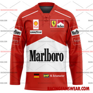 Michael Schumacher Formula One Racing 1997 Uniform Apparel Clothes Baseball Jersey Hockey Jersey 3 Formula One store - Loyal fans of Michael Schumacher's Men's Baseball Jersey,Women's Baseball Jersey,Kid's Baseball Jersey,Men's Hockey Jerseys,WoMen's Hockey Jerseys,Youth's Hockey Jerseys:vintage formula one racing suit,uniform,apparel,shirts,merch,merchandise,jersey,hoodie,jackets,shorts,sweatshirt,outfits,clothes