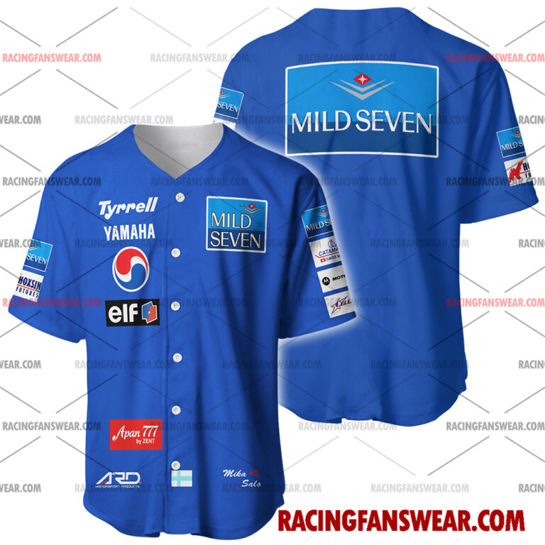Formula One store - Loyal fans of Mika Salo's Men's Baseball Jersey,Women's Baseball Jersey,Kid's Baseball Jersey,Men's Hockey Jerseys,WoMen's Hockey Jerseys,Youth's Hockey Jerseys:vintage formula one racing suit,uniform,apparel,shirts,merch,merchandise,jersey,hoodie,jackets,shorts,sweatshirt,outfits,clothes