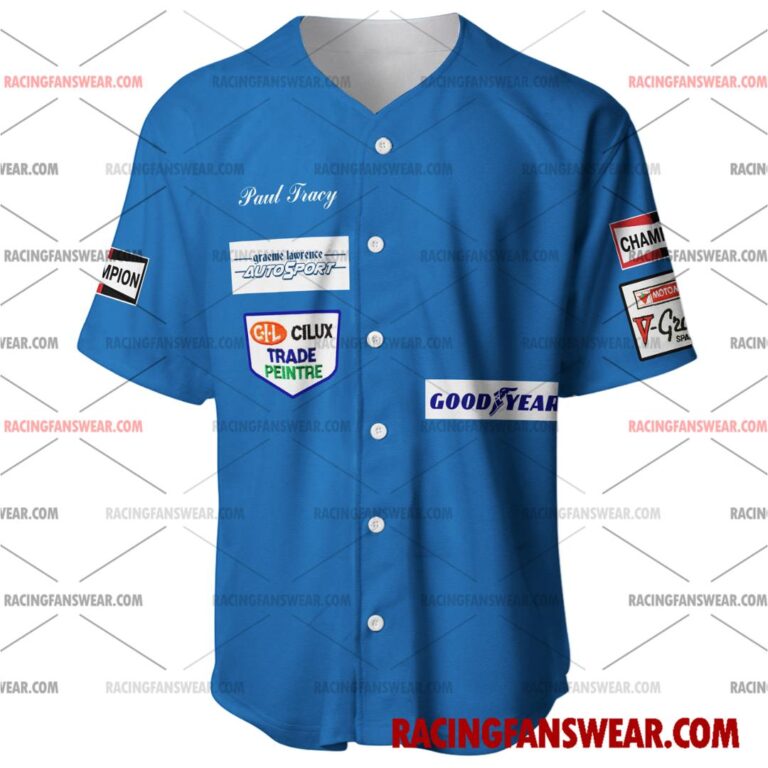 Formula One store - Loyal fans of Paul Tracy's Men's Baseball Jersey,Women's Baseball Jersey,Kid's Baseball Jersey,Men's Hockey Jerseys,WoMen's Hockey Jerseys,Youth's Hockey Jerseys:vintage formula one racing suit,uniform,apparel,shirts,merch,merchandise,jersey,hoodie,jackets,shorts,sweatshirt,outfits,clothes