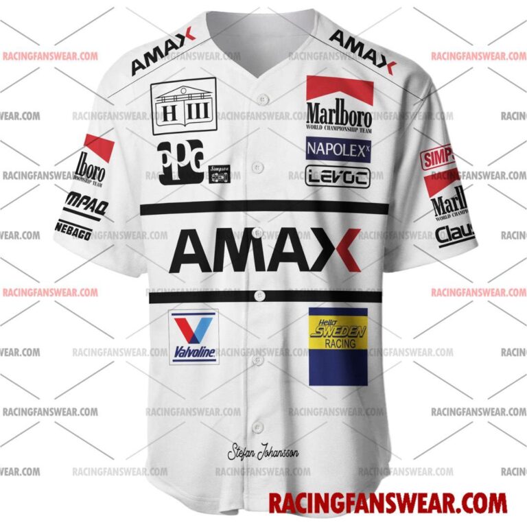 IndyCar store - Loyal fans of Stefan Johansson's Men's Baseball Jersey,Women's Baseball Jersey,Kid's Baseball Jersey,Men's Hockey Jerseys,WoMen's Hockey Jerseys,Youth's Hockey Jerseys:Vintage indycar racing suit,uniform,apparel,shirts,merch,merchandise,jersey,hoodie,jackets,shorts,sweatshirt,outfits,clothes