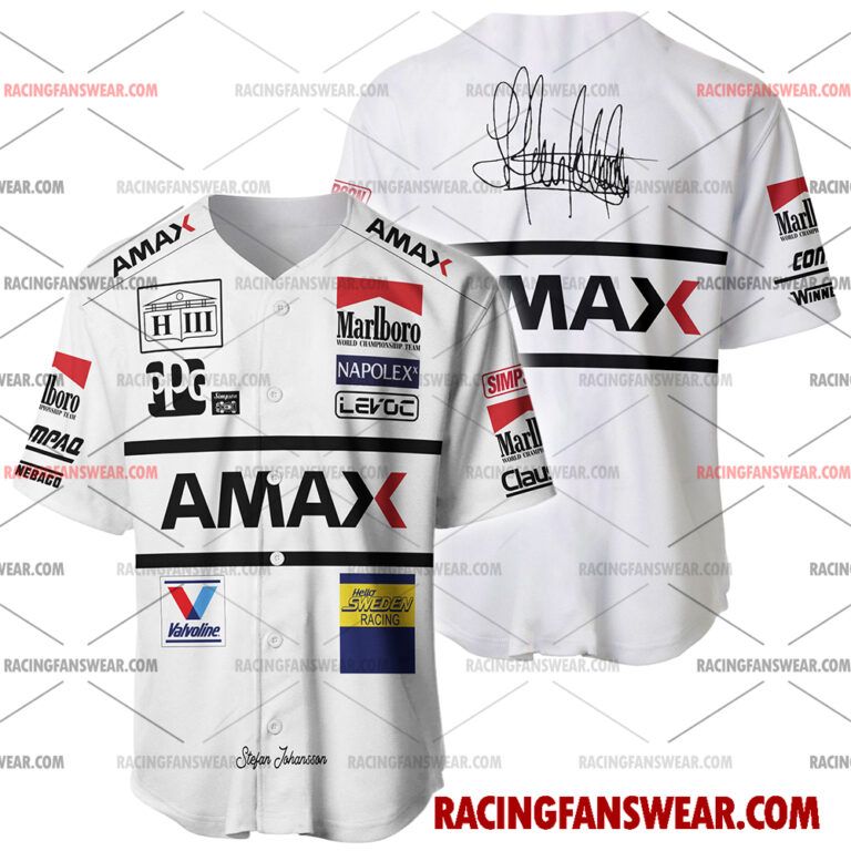 IndyCar store - Loyal fans of Stefan Johansson's Men's Baseball Jersey,Women's Baseball Jersey,Kid's Baseball Jersey,Men's Hockey Jerseys,WoMen's Hockey Jerseys,Youth's Hockey Jerseys:Vintage indycar racing suit,uniform,apparel,shirts,merch,merchandise,jersey,hoodie,jackets,shorts,sweatshirt,outfits,clothes
