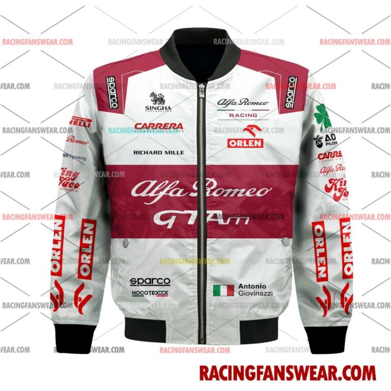 Formula One store - Loyal fans of Antonio Giovinazzi's Bomber Jacket,Unisex Thick Coat,Unisex Sleeveless Hoodie,Unisex Hooded T-Shirt,Kid Sleeveless Hoodie,Kid Hooded T-Shirts,Kid Thick Coat:vintage formula one racing suit,uniform,apparel,shirts,merch,merchandise,jersey,hoodie,jackets,shorts,sweatshirt,outfits,clothes