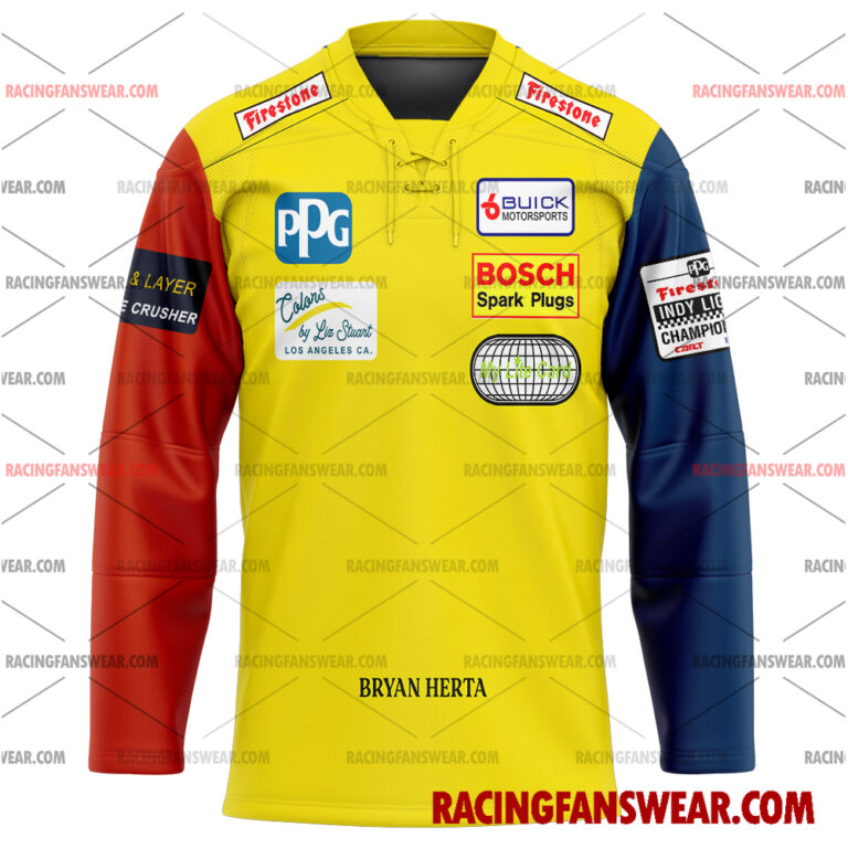 IndyCar store - Loyal fans of Bryan Herta's Men's Baseball Jersey,Women's Baseball Jersey,Kid's Baseball Jersey,Men's Hockey Jerseys,WoMen's Hockey Jerseys,Youth's Hockey Jerseys:Vintage indycar racing suit,uniform,apparel,shirts,merch,merchandise,jersey,hoodie,jackets,shorts,sweatshirt,outfits,clothes