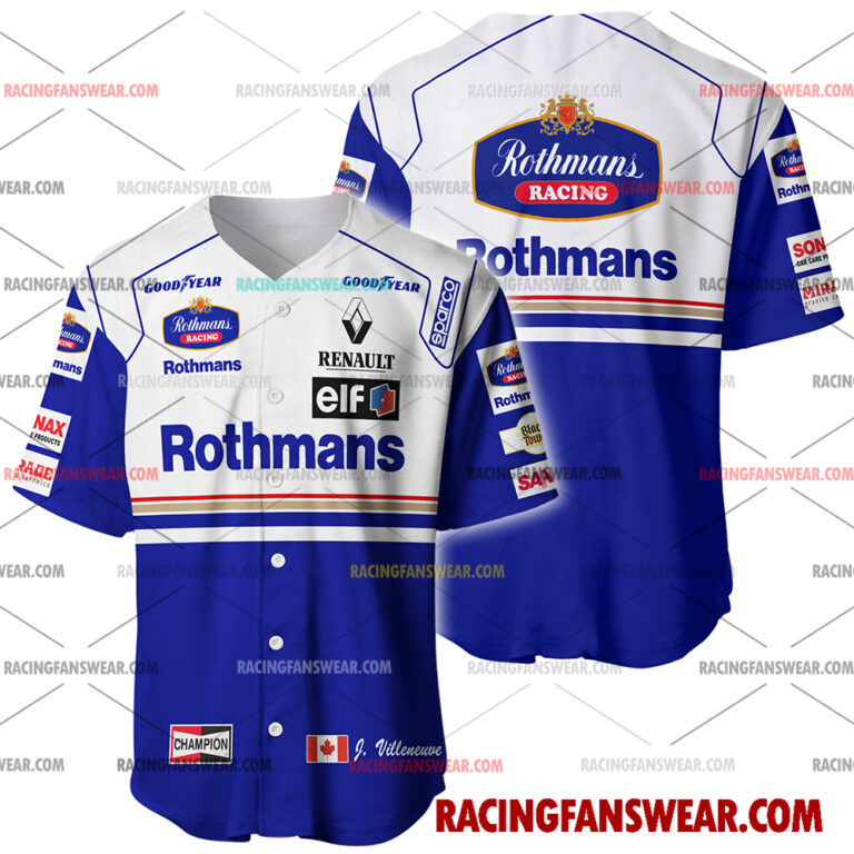 Formula One store - Loyal fans of Jacques Villeneuve's Men's Baseball Jersey,Women's Baseball Jersey,Kid's Baseball Jersey,Men's Hockey Jerseys,WoMen's Hockey Jerseys,Youth's Hockey Jerseys:vintage formula one racing suit,uniform,apparel,shirts,merch,merchandise,jersey,hoodie,jackets,shorts,sweatshirt,outfits,clothes